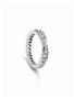 “Acanthe” platinum ring with pavé diamonds.