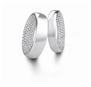 Platinum wedding bands with pavé diamonds inside.