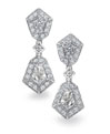 American Jewelry Designs, Inc. Platinum and Diamond Earrings