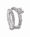 Art Carved Platinum Diamond Wedding Rings Set