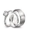 Art Carved Platinum Diamond Wedding Rings Set
