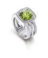 Bague platine, citrine et diamants Capet