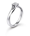 Solitaire Utopia en platine et diamant Ponce