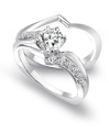 Caro 74 Platinum and Diamond Wedding Ring Set