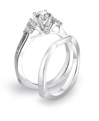Caro 74 Platinum and Diamond Wedding Ring Set