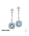 Chad Allison Platinum Diamond Topaz Earrings