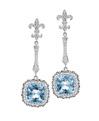 Chad Allison Platinum Diamond Topaz Earrings