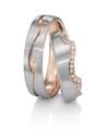 Christian Bauer Platinum Rose Gold Diamond Wedding Bands