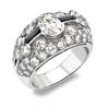 Platinum cocktail ring by Mark Soley
