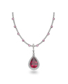 Deirdre Featherstone Platinum, Diamond, Rubellite, and Pink Sapphire Necklace