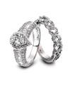 Platinum Dev Valencia Engagement Ring Wedding Band