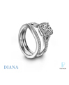 Diana Platinum Diamond Wedding Rings Set