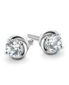 Domino platinum earrings