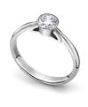 Domino platinum engagement ring