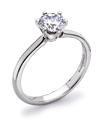 Domino platinum engagement ring
