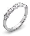 Domino platinum engagement ring