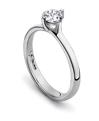 Domino platinum engagement ring