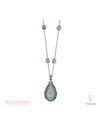 Erica Courtney Platinum Aqua Necklace