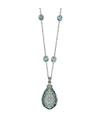 Erica Courtney Platinum Aqua Necklace