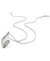 PTFP48 - A fine petal motif platinum pendant with micro prong set diamonds