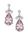 Fusaro Platinum Diamond Tourmaline Earrings