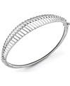 PTGB35 - A modern platinum bracelet studded with channel set diamonds