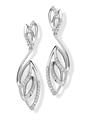 Precious platinum earring inspired from elegant curves of a petal highlighted.  Code is PTGE29