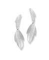 Platinum leaf earrings with matte finish and channel set diamonds. Code is 12PtEG46