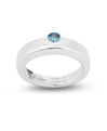 Bague platine et saphir, Isabelle Langlois