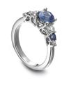 J.R. Dunn Platinum and Sapphire Diamond Ring