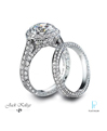 Jack Kelege Platinum Diamond Wedding Rings Set