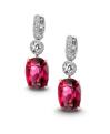 Jeffrey Bilgore Platinum and Rubellite Diamond Earrings