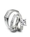 Judith Conway Platinum Wedding Rings Set