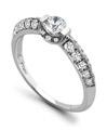 Platinum engagement ring by Kama Schacter