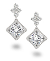 Katharine James Fine Jewelry Platinum and Diamond Earrings
