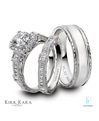 Kirk Kara Platinum Diamond Wedding Rings Set