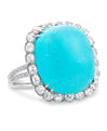 Leon Mege Platinum, Diamond, and Tourmaline Fashion Ring