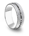 Lieberfarb Platinum and Diamond Wedding Band