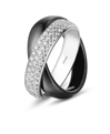 Anello platino, ceramica e diamanti, Matthia's & Claire