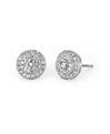 Michael Beaudry platinum and diamond earrings.