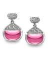 Michael Bondanza Platinum Diamond Rubelite Earrings