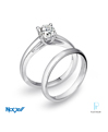 Novell Design Studio Platinum and Diamond Wedding Rings Set