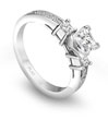 Novell Design Studio Platinum and Diamond Engagement Ring