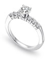 Novell Design Studio Platinum and Diamond Engagement Ring