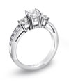Novell Design Studio Platinum and Diamond Engagement Ring