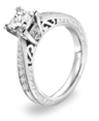 Novell Design Studio Platinum and Diamond Engagement Ring