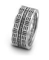 Novell Design Studio Platinum and Black Diamond Wedding Band