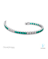Oscar Heyman Platinum, Emerald, and Diamond Bracelet