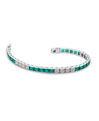 Oscar Heyman Platinum, Emerald, and Diamond Bracelet