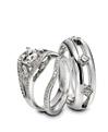Peter Storm Platinum Diamond Wedding Rings Set